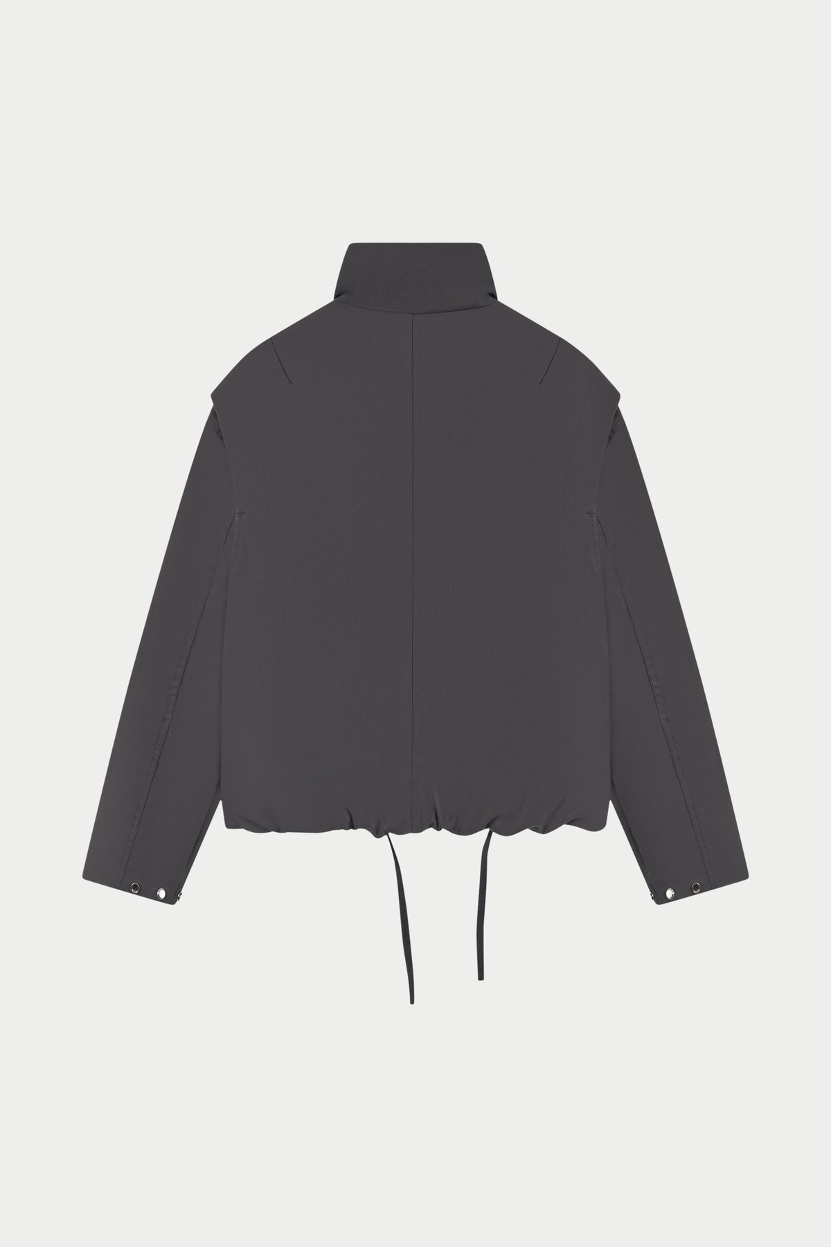 FUNNEL NECK HARRINGTON JACKET - CHARCOAL