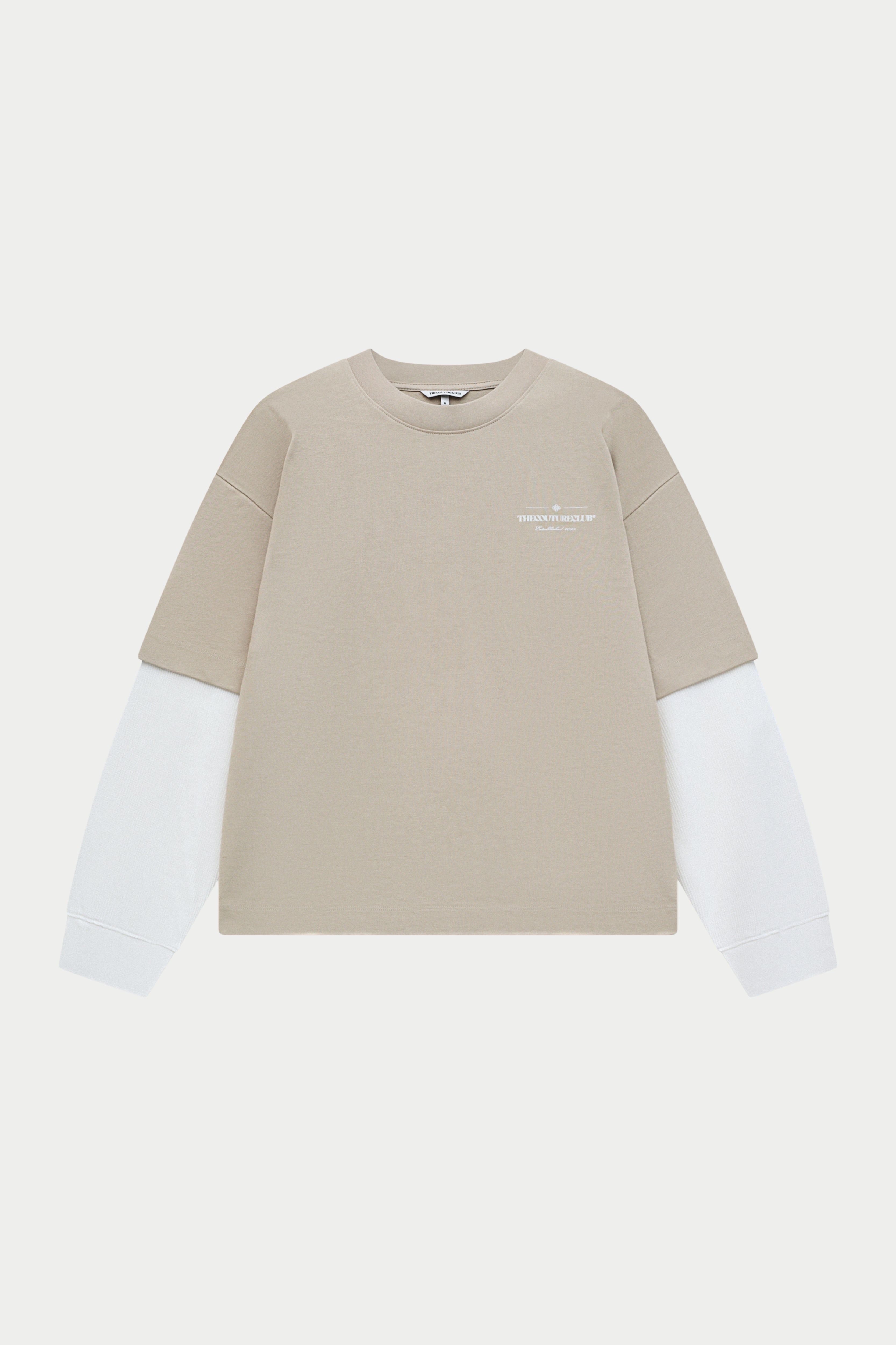 WAFFLE DOUBLE LAYER GRAPHIC T-SHIRT - MUSHROOM