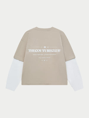 WAFFLE DOUBLE LAYER GRAPHIC T-SHIRT - MUSHROOM