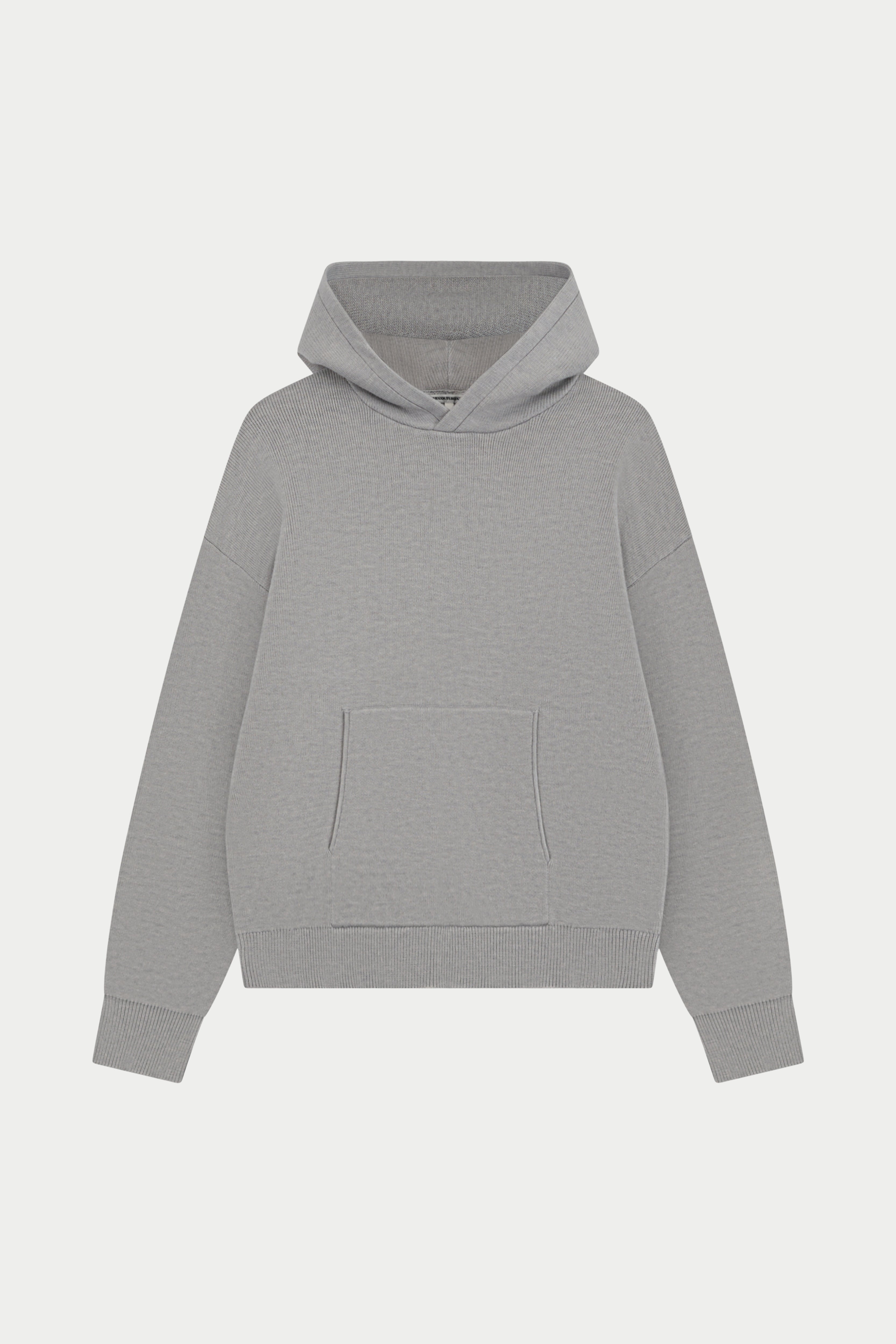 COMPACT KNIT COPYRIGHT HOODIE - GREY