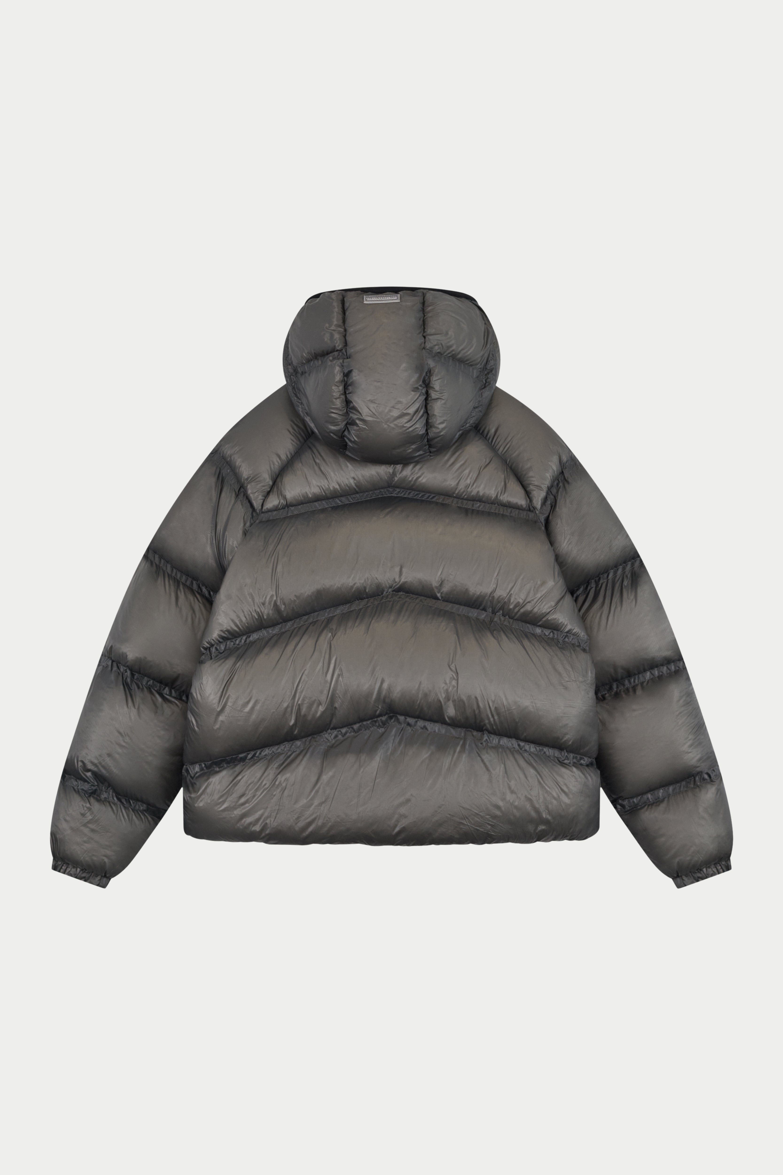 TRANSLUCENT PUFFER COAT - KHAKI