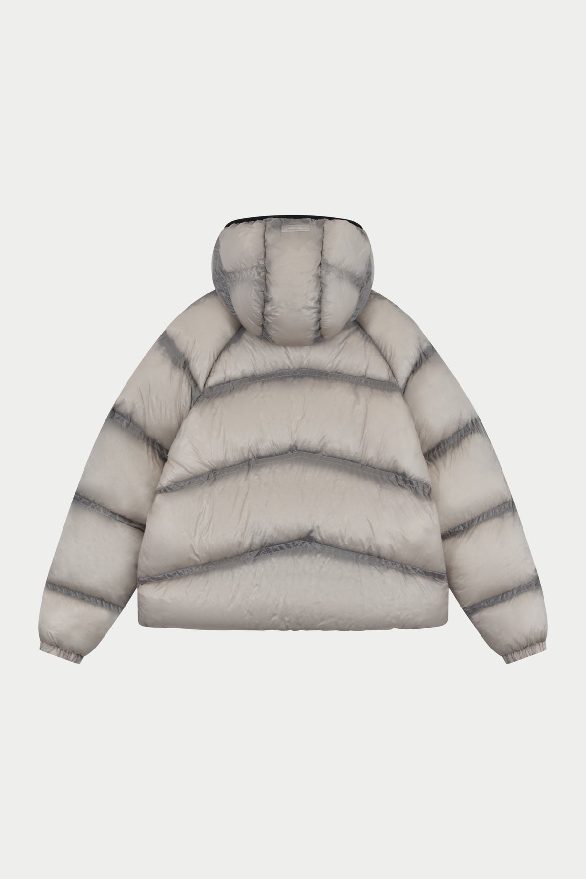 TRANSLUCENT PUFFER COAT - OFF WHITE