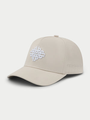 EMBLEM EMBROIDERY CAP - BEIGE