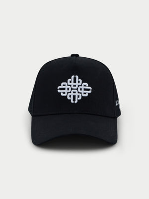 EMBLEM EMBROIDERY CAP - BLACK