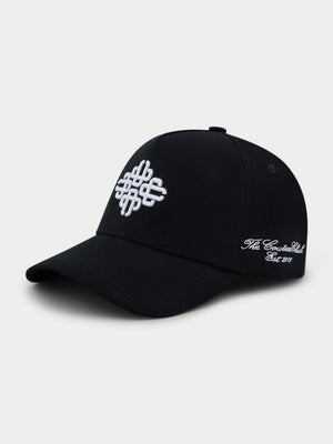EMBLEM EMBROIDERY CAP - BLACK