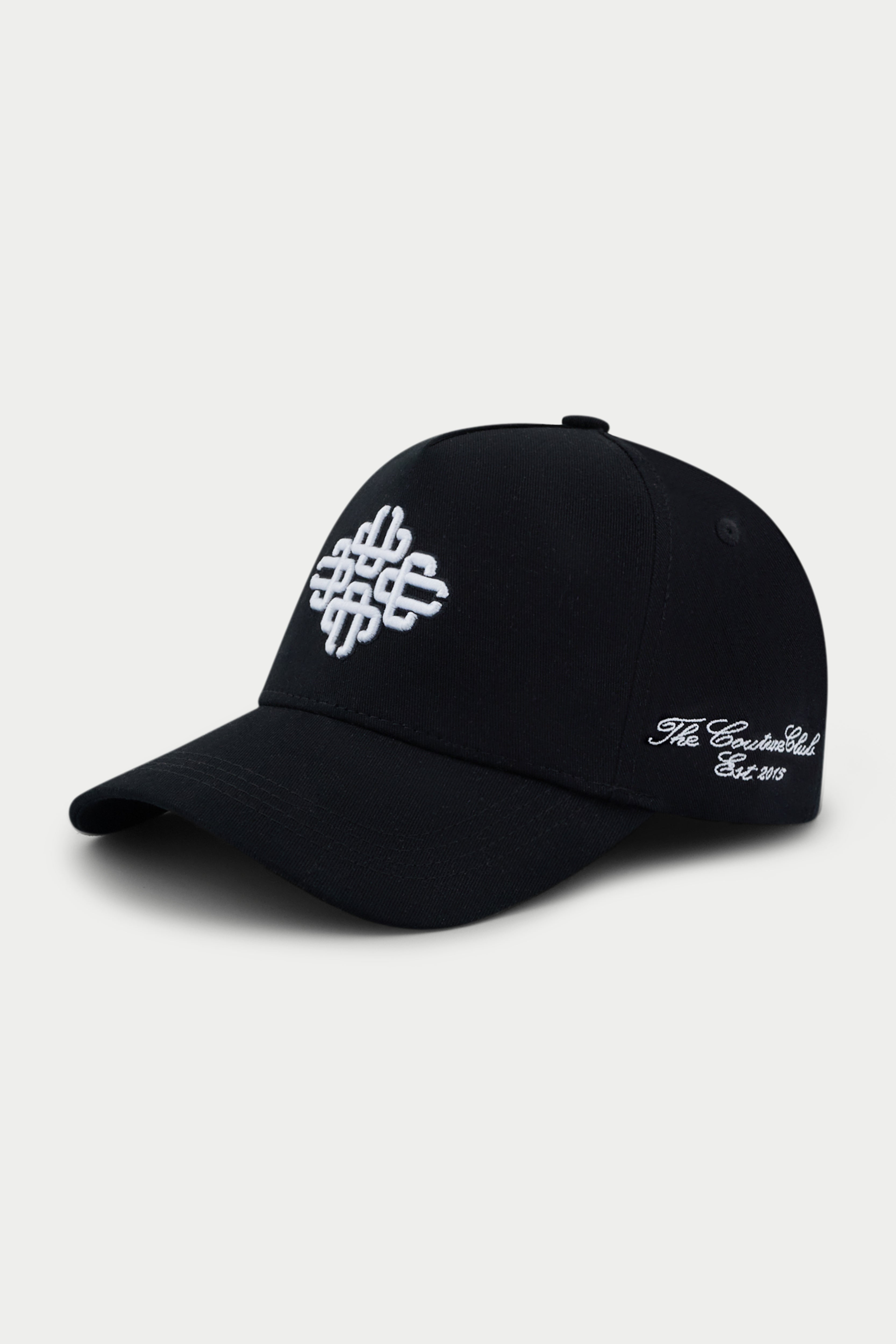 EMBLEM EMBROIDERY CAP - BLACK