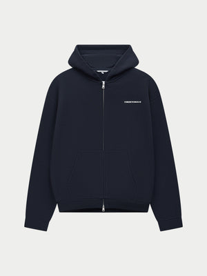 COPYRIGHT ZIP THROUGH HOODIE - BLACK