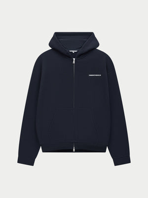 COPYRIGHT ZIP THROUGH HOODIE - BLACK