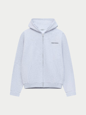COPYRIGHT ZIP THROUGH HOODIE - GREY MARL