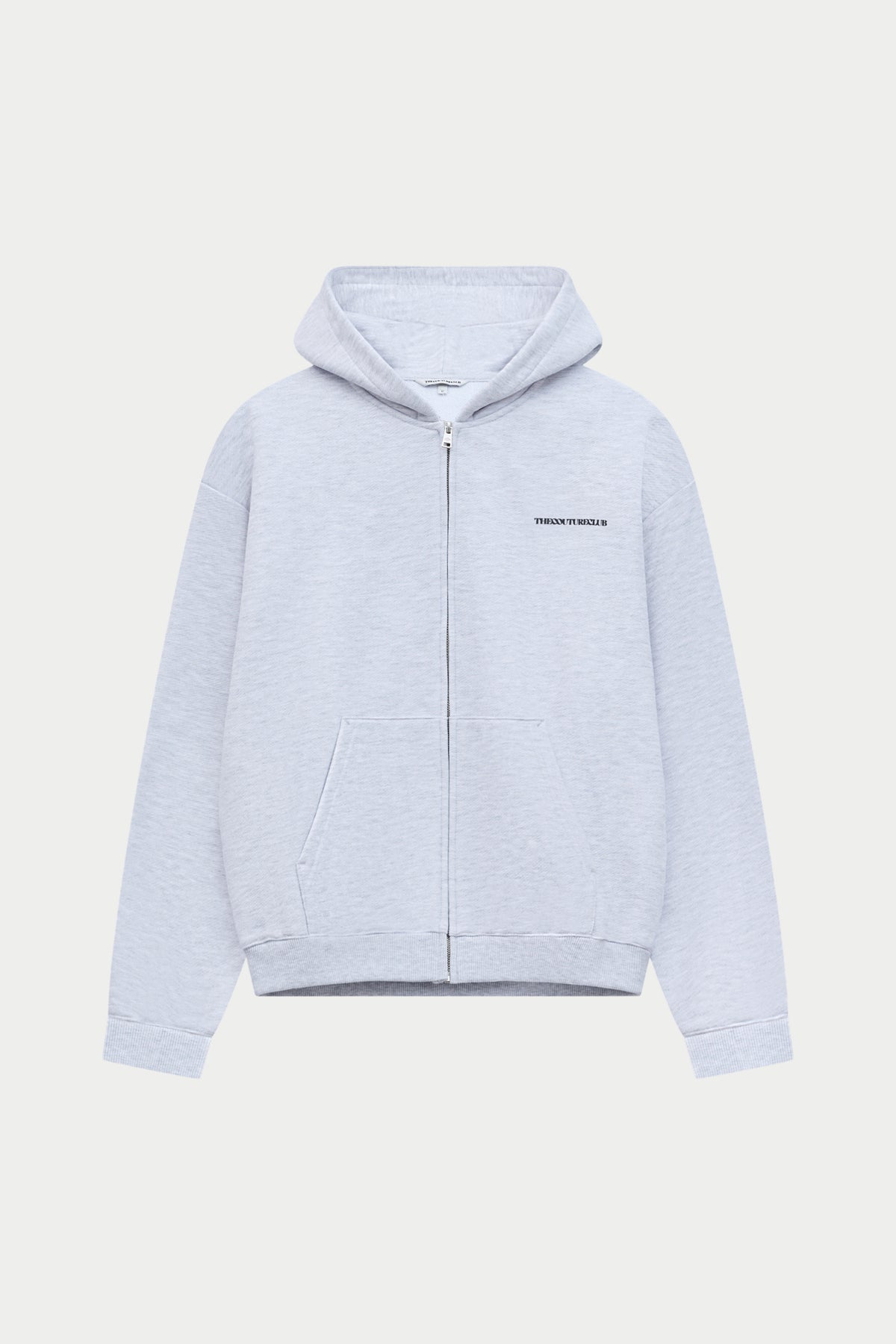 COPYRIGHT ZIP THROUGH HOODIE - GREY MARL