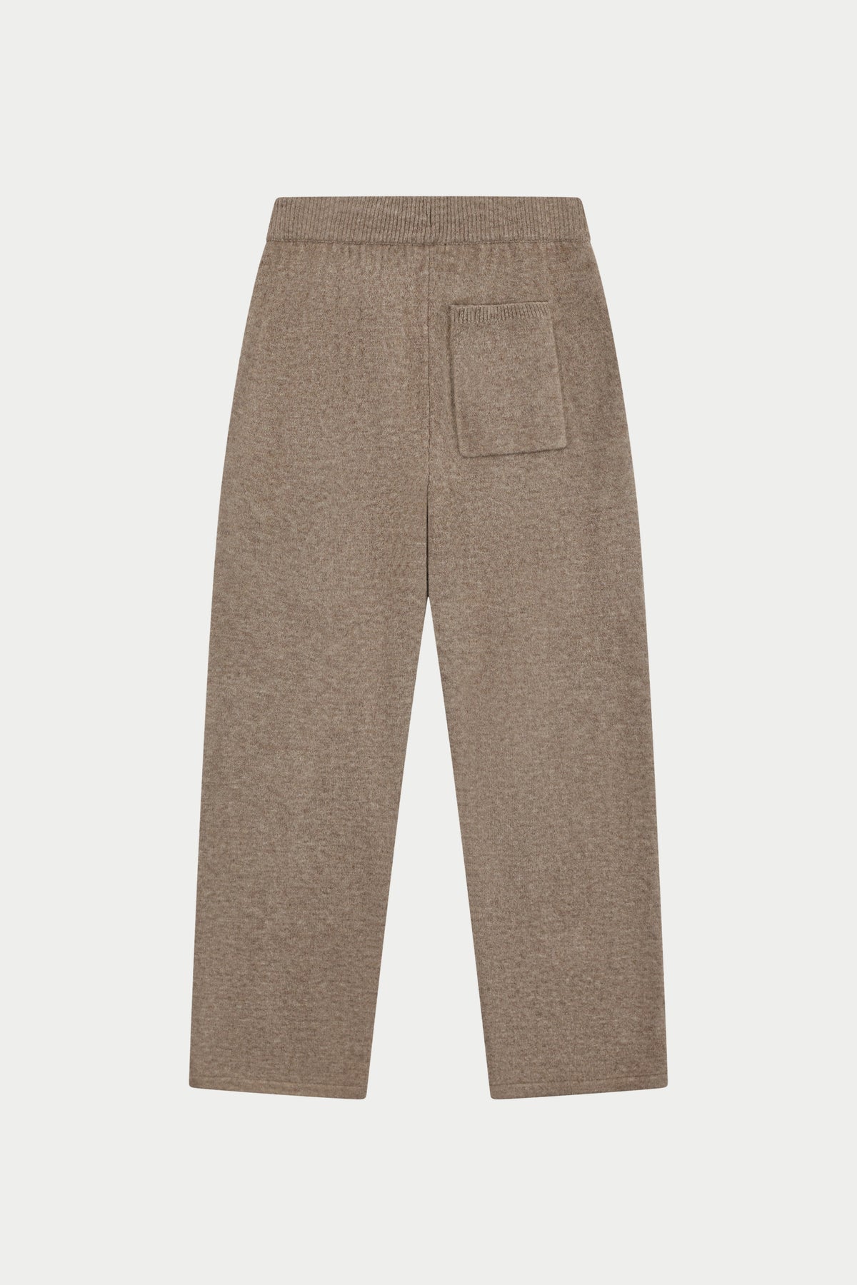 EMBLEM FLUFFY KNIT JOGGERS - BEIGE