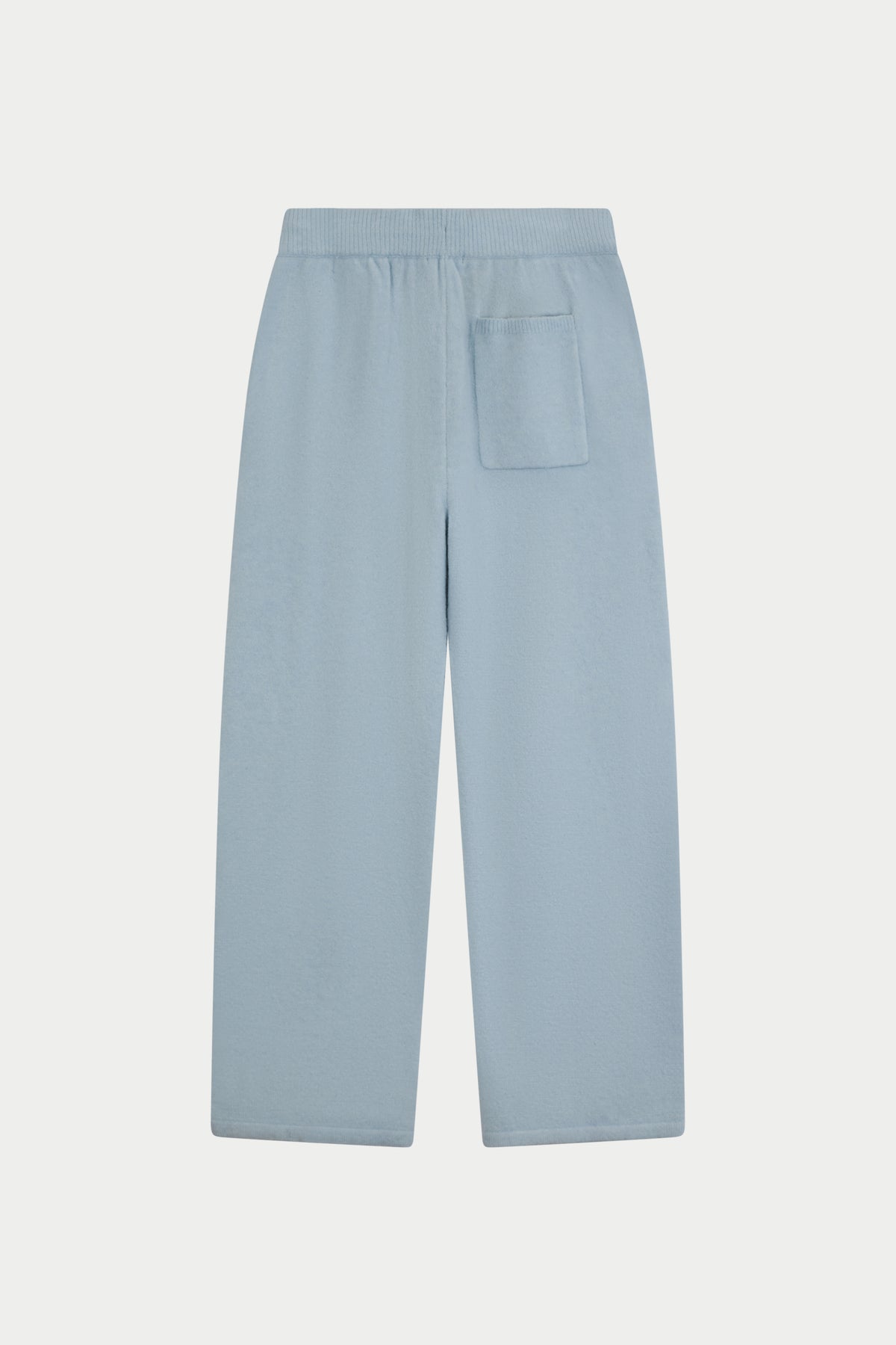 EMBLEM FLUFFY KNIT JOGGERS - BLUE