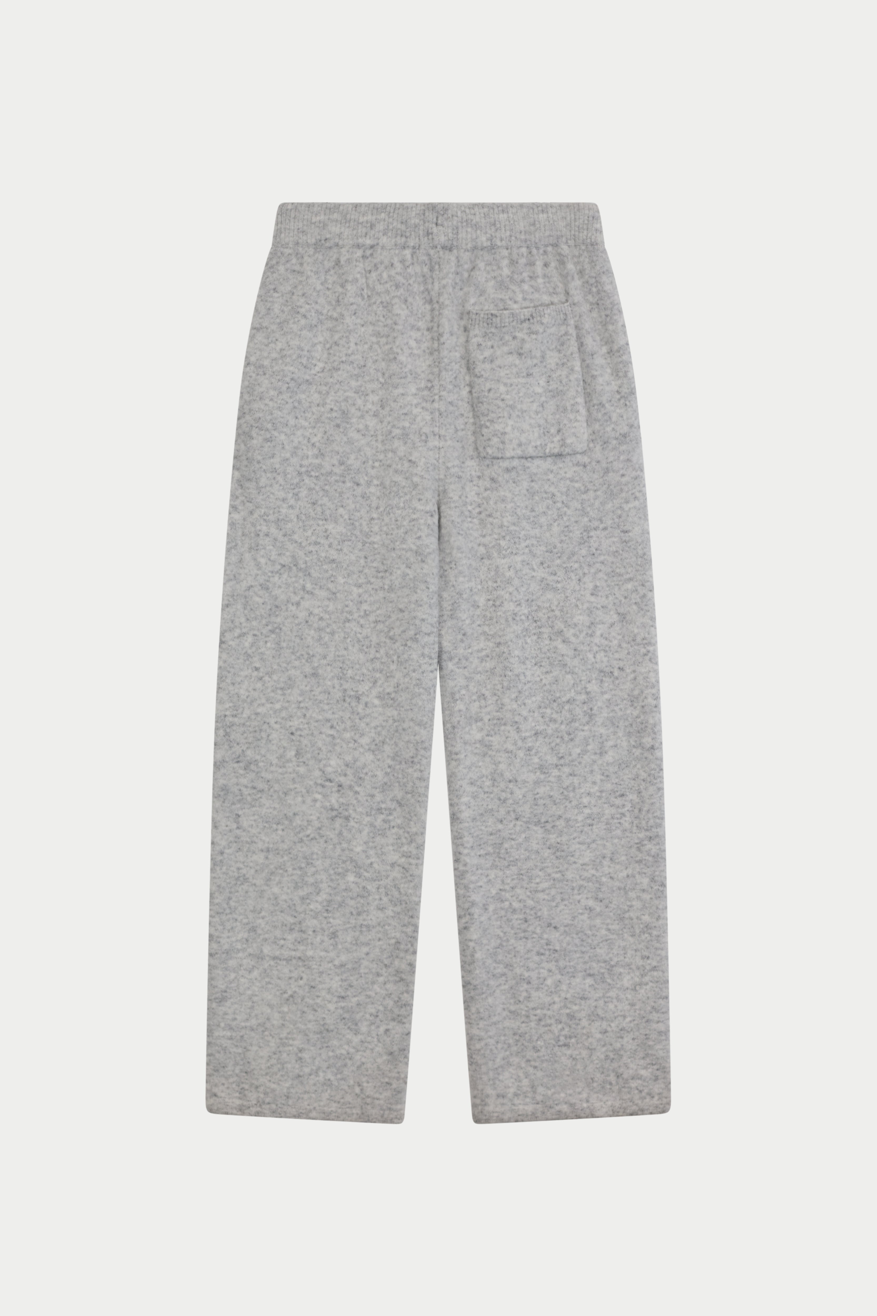EMBLEM FLUFFY KNIT JOGGERS - GREY MARL