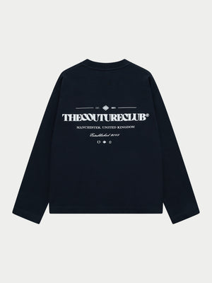 COPYRIGHT LONG SLEEVE T-SHIRT - WHITE BLACK