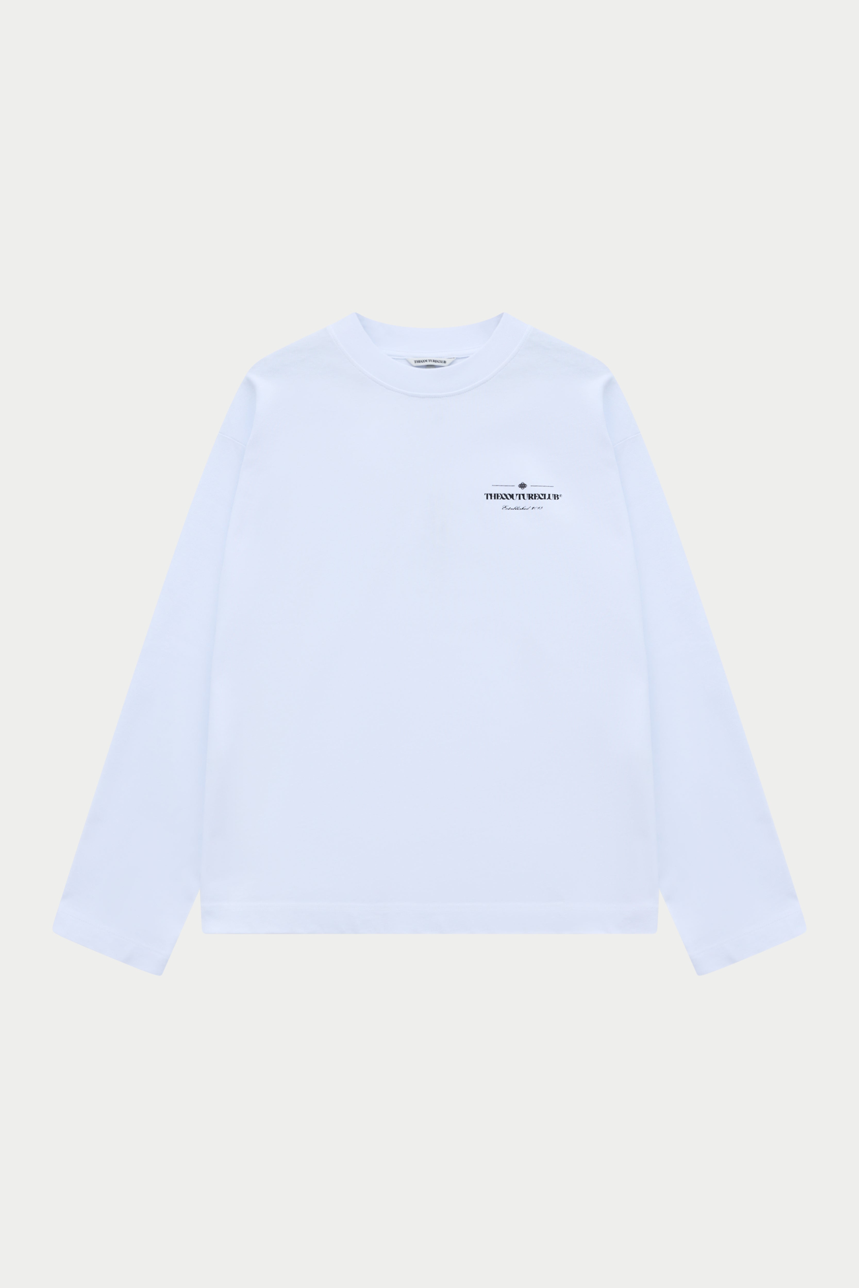 COPYRIGHT LONG SLEEVE T-SHIRT - WHITE BLACK