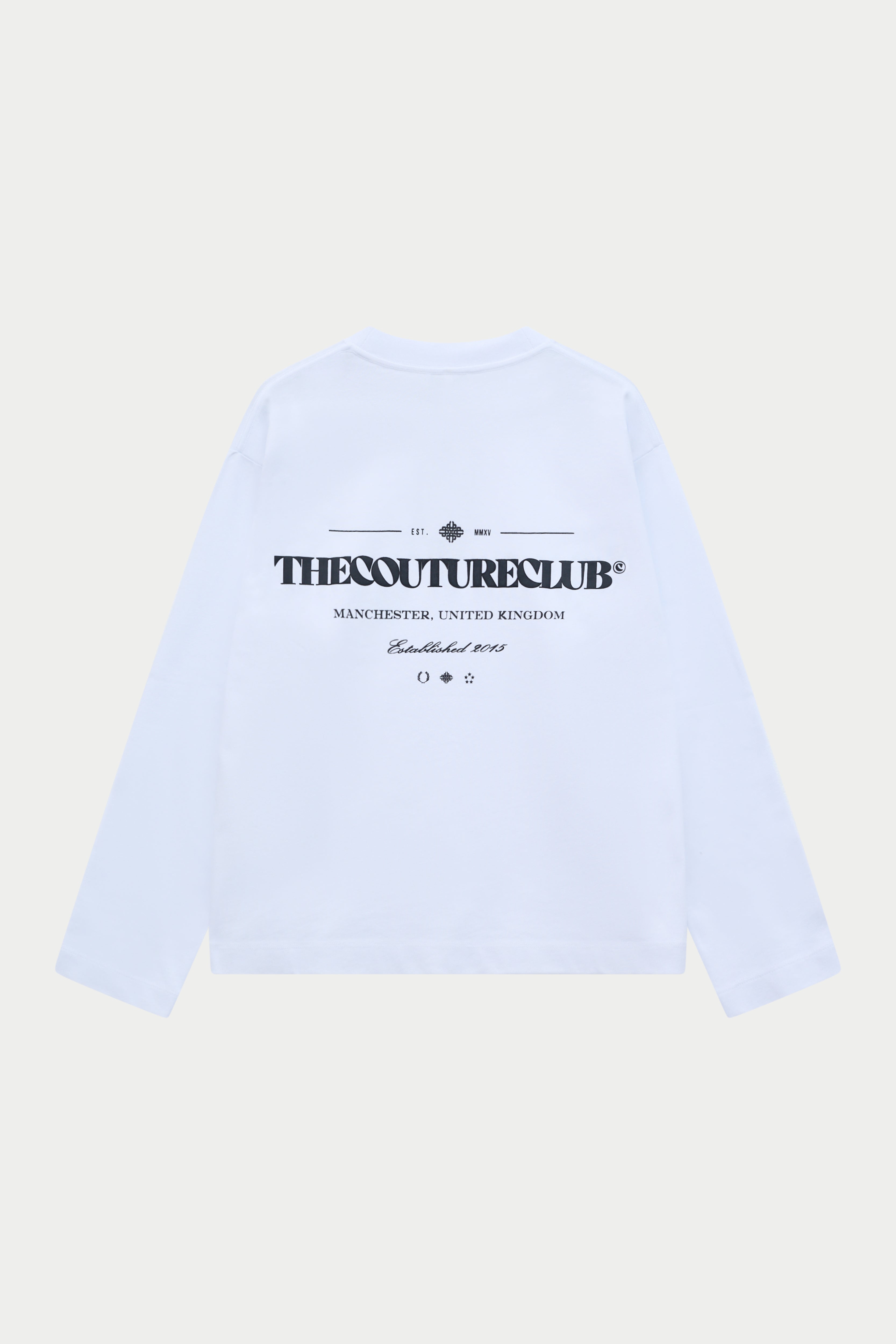 COPYRIGHT LONG SLEEVE T-SHIRT - WHITE BLACK