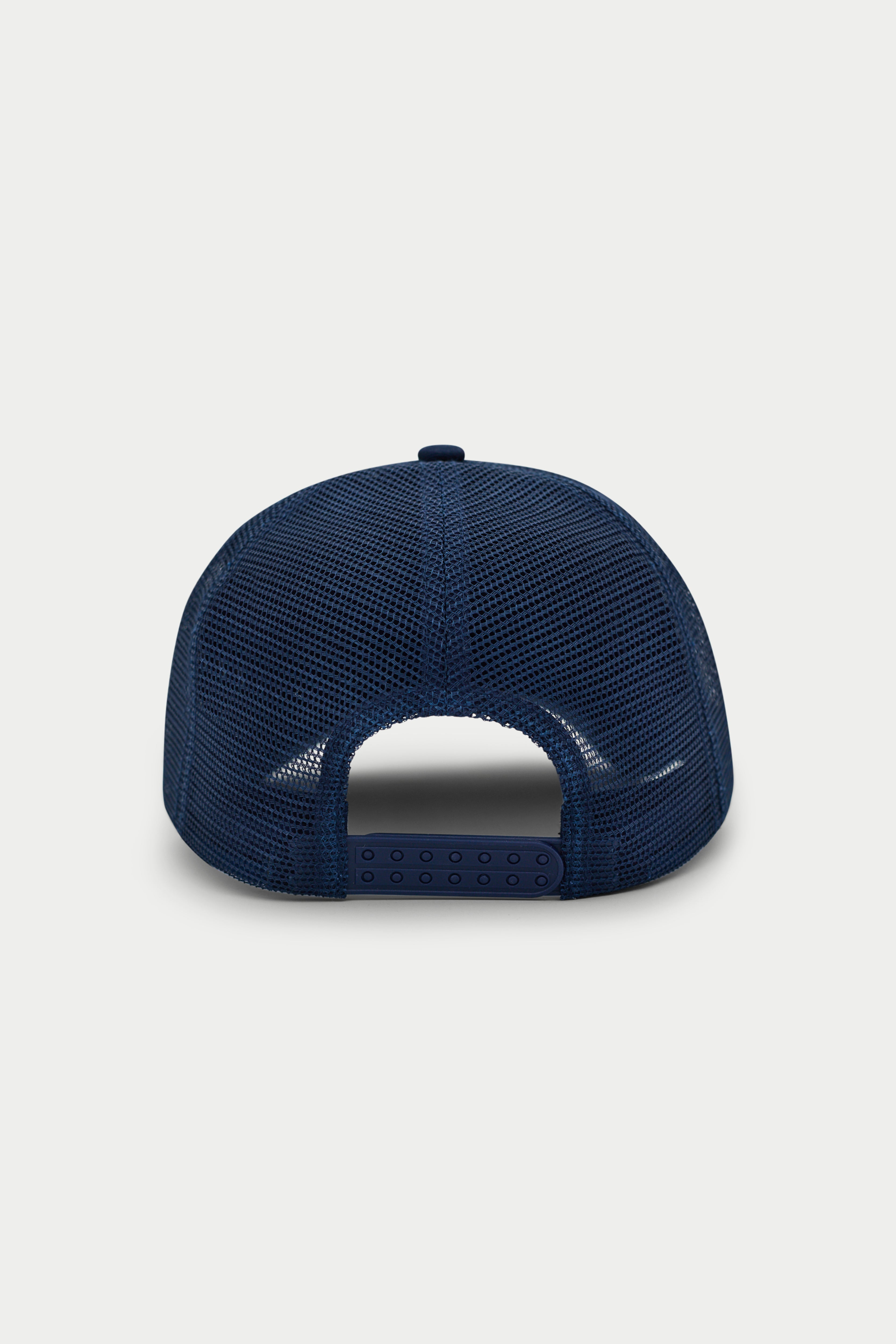 EMBLEM EMBROIDERED MESH BACK CAP - NAVY