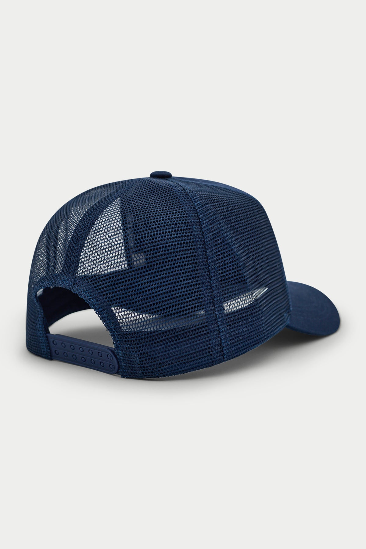 EMBLEM EMBROIDERED MESH BACK CAP - NAVY
