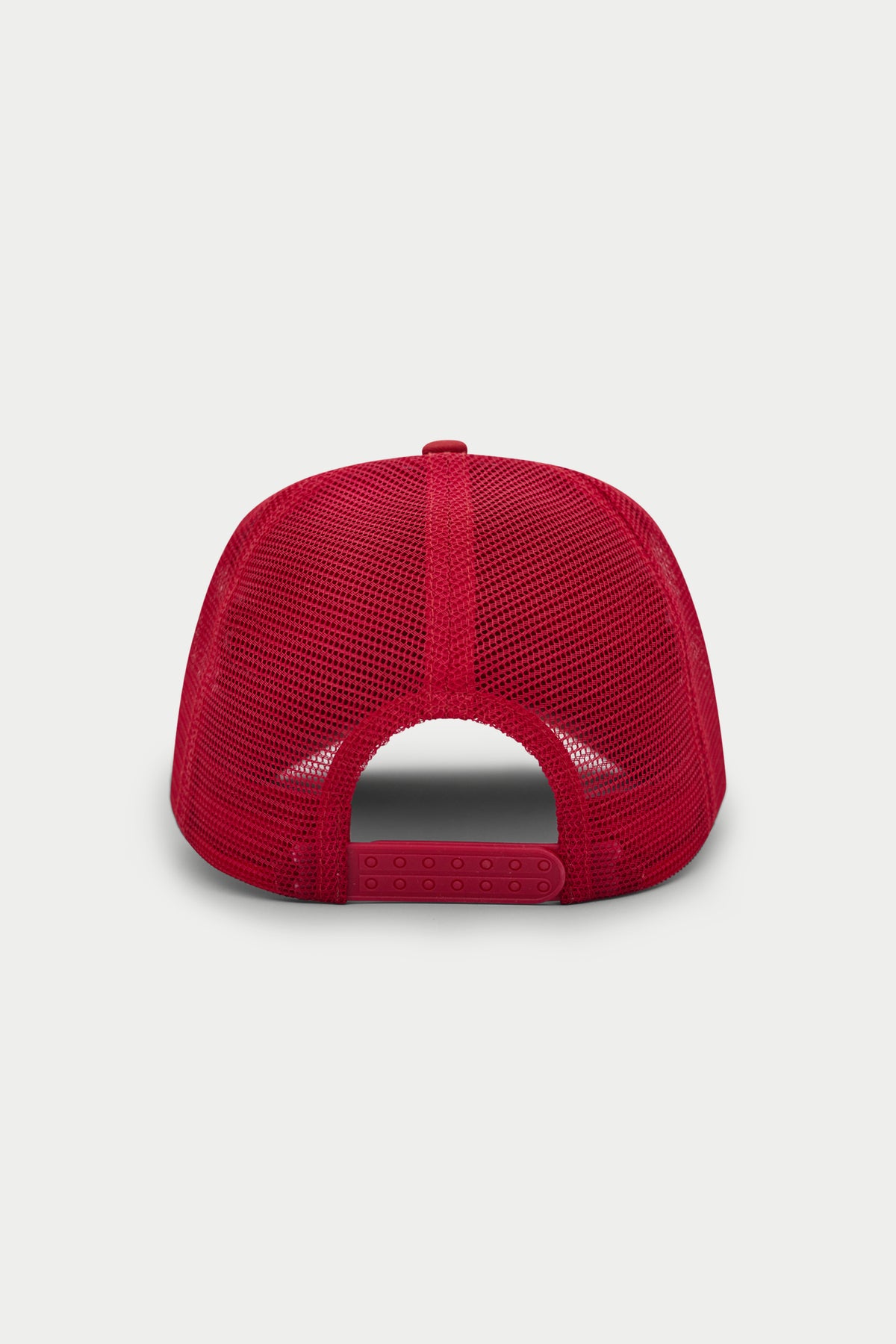 EMBLEM EMBROIDERED MESH BACK CAP - RED
