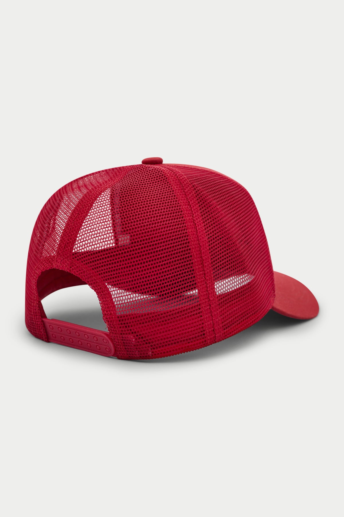 EMBLEM EMBROIDERED MESH BACK CAP - RED