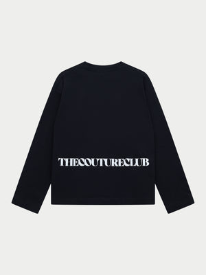COPYRIGHT GRAPHIC PRINT LONG SLEEVE T-SHIRT - BLACK