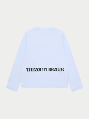 COPYRIGHT GRAPHIC PRINT LONG SLEEVE T-SHIRT - WHITE