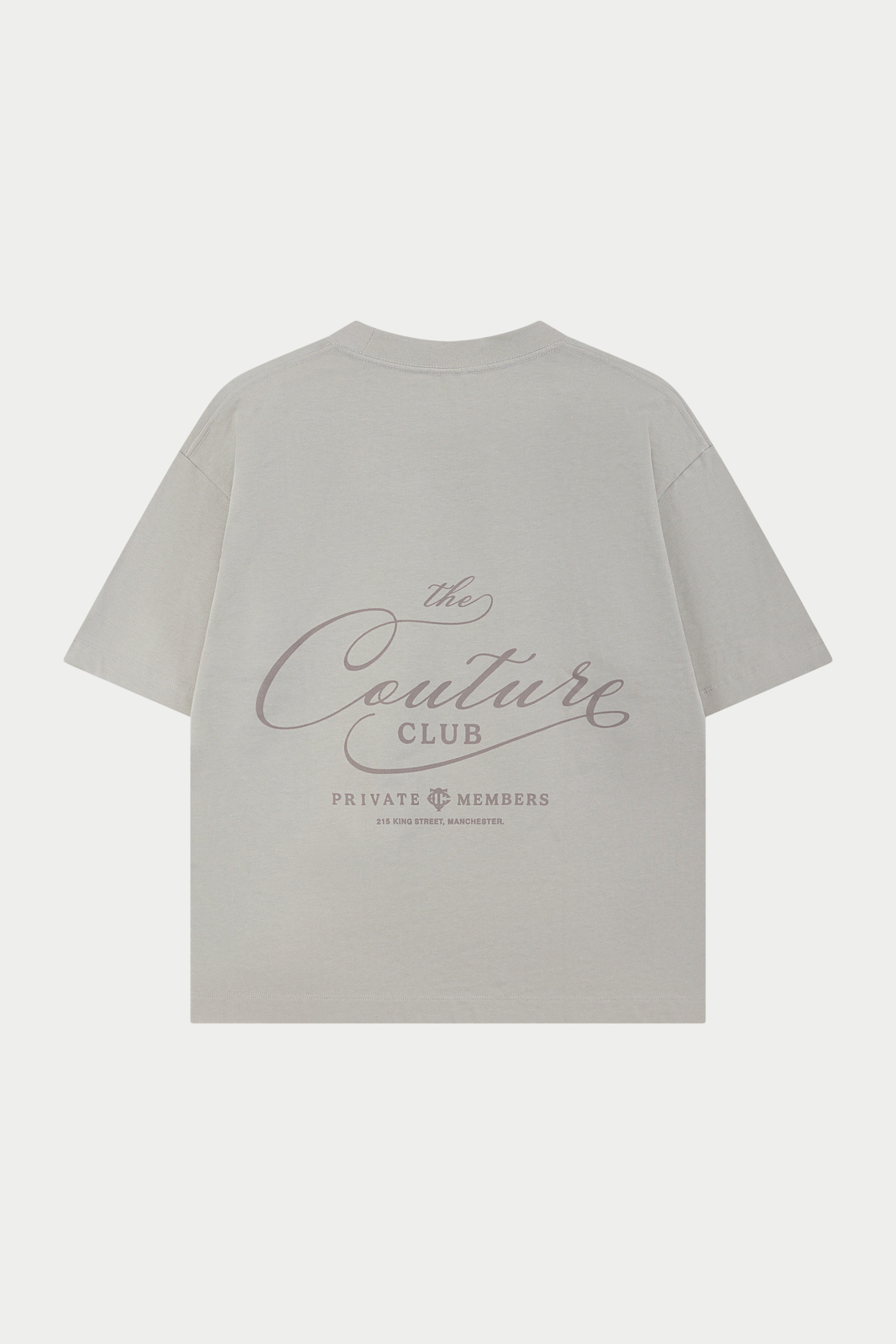 PRIVATE MEMBERS SCRIPT T-SHIRT - STONE