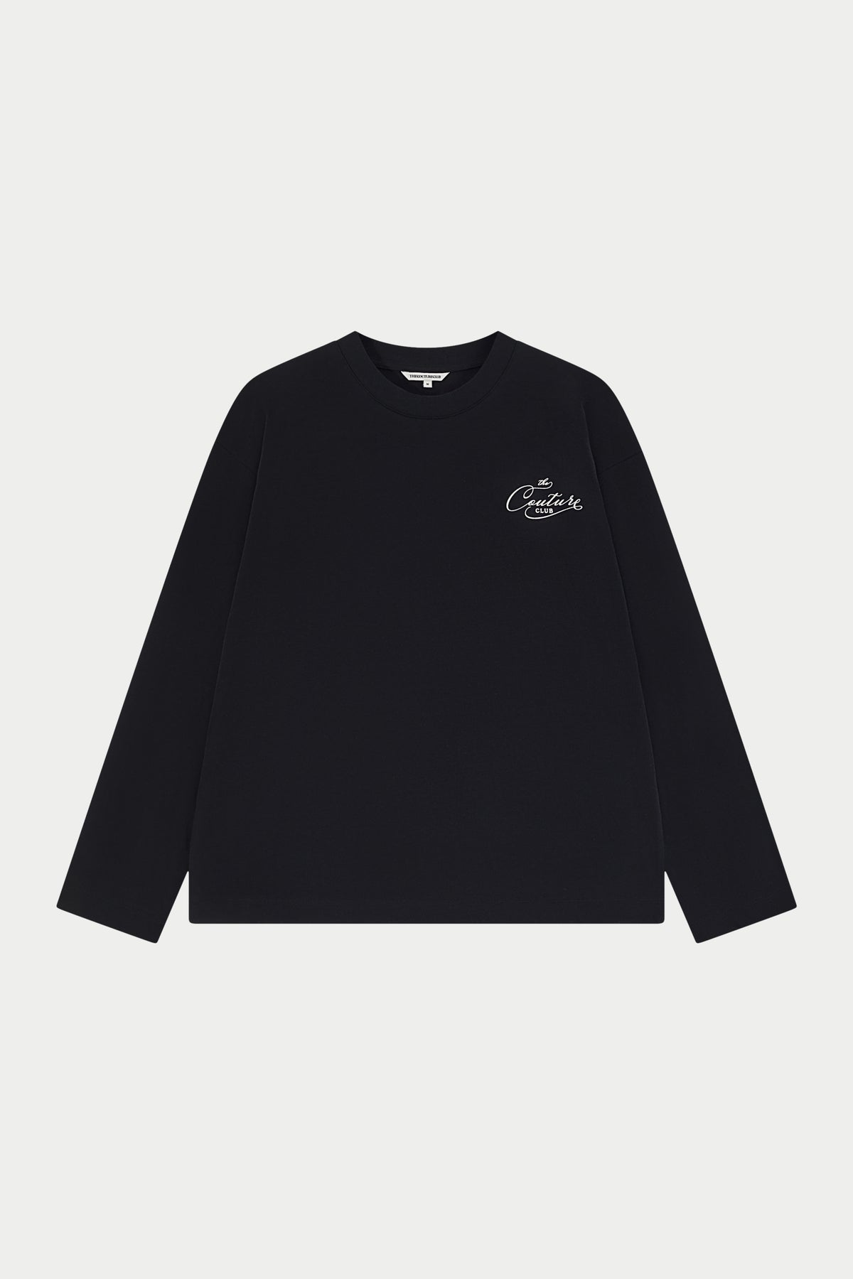 PRIVATE MEMBERS SCRIPT LONG SLEEVE T-SHIRT - BLACK