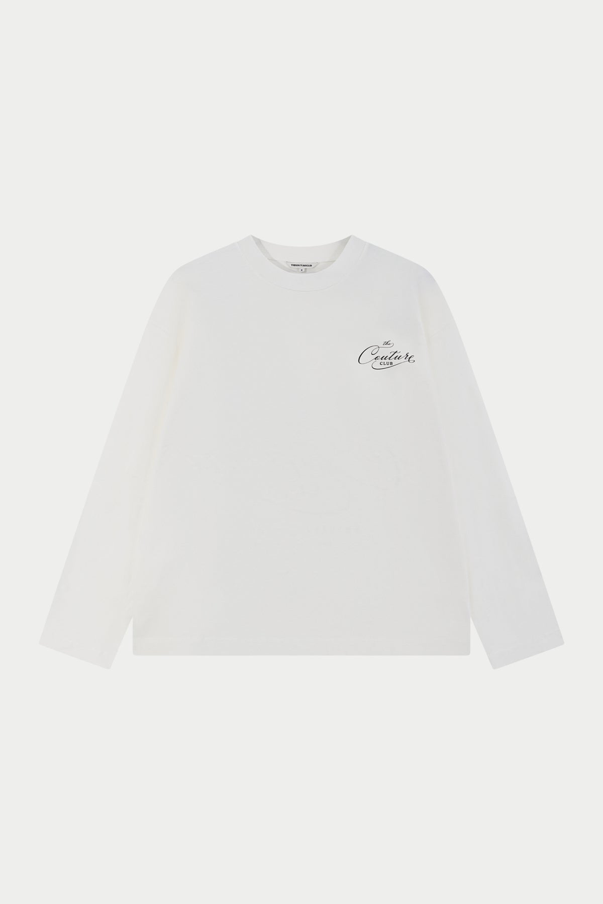 PRIVATE MEMBERS SCRIPT LONG SLEEVE T-SHIRT - OFF WHITE