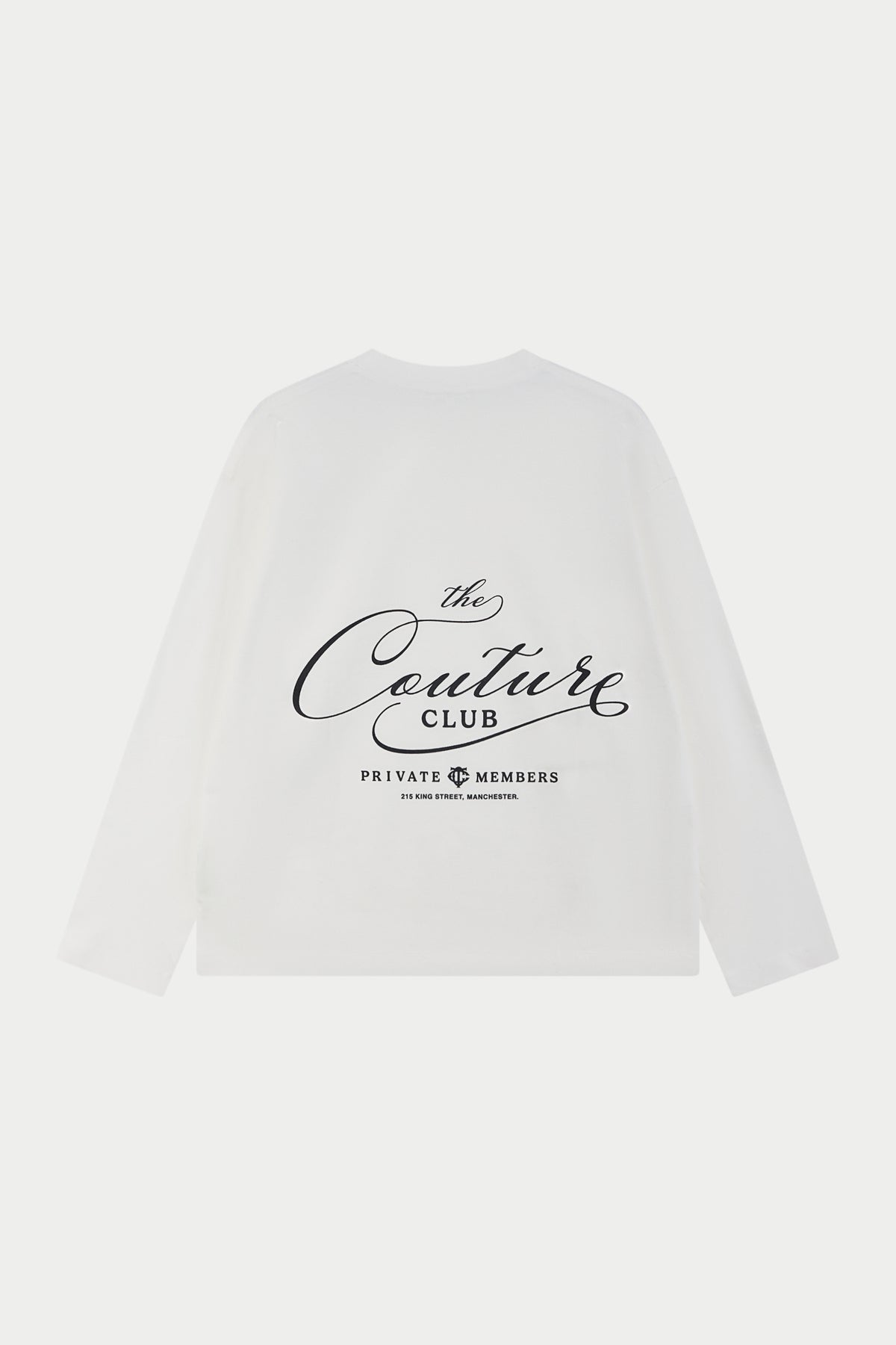 PRIVATE MEMBERS SCRIPT LONG SLEEVE T-SHIRT - OFF WHITE