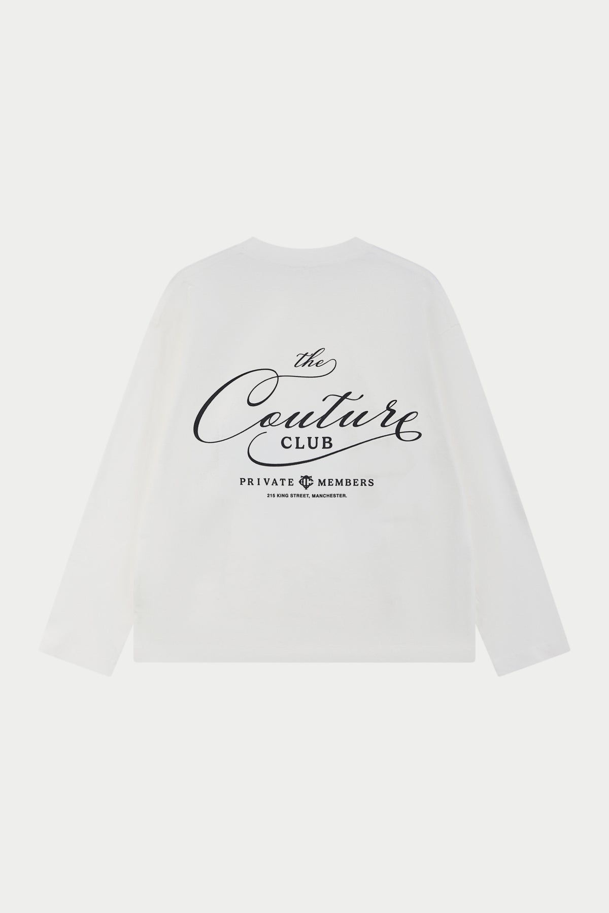 PRIVATE MEMBERS SCRIPT LONG SLEEVE T-SHIRT - OFF WHITE