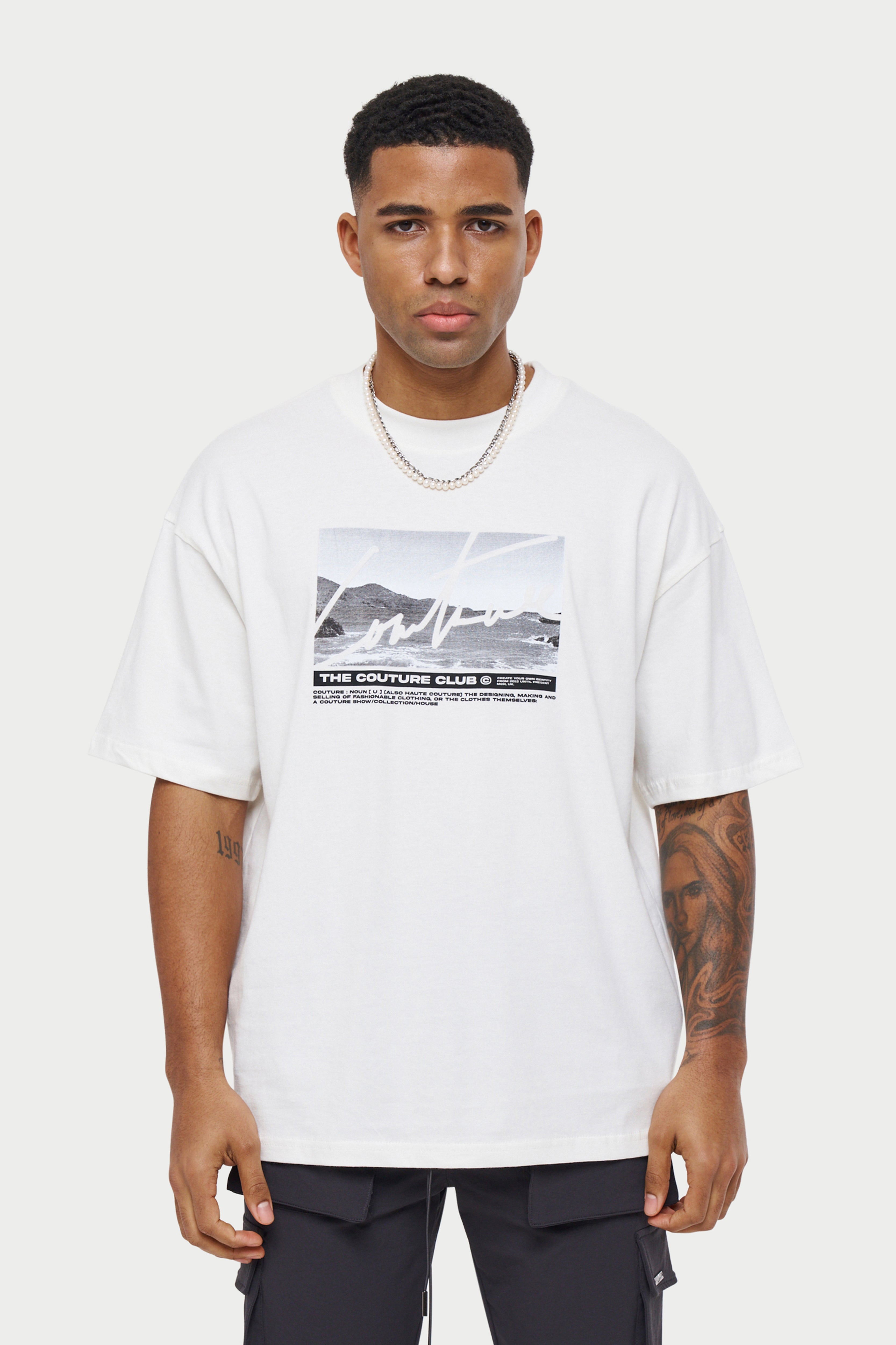 Beregning Kvittering Samme PHOTO GRAPHIC RELAXED FIT T SHIRT - OFF WHITE