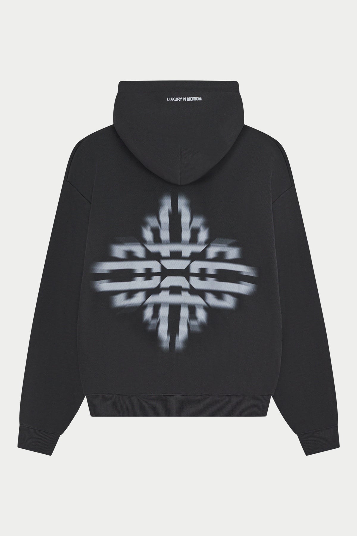 LUXURY IN MOTION GRAPHIC ZIP THROUGH HOODIE - CHARCOAL