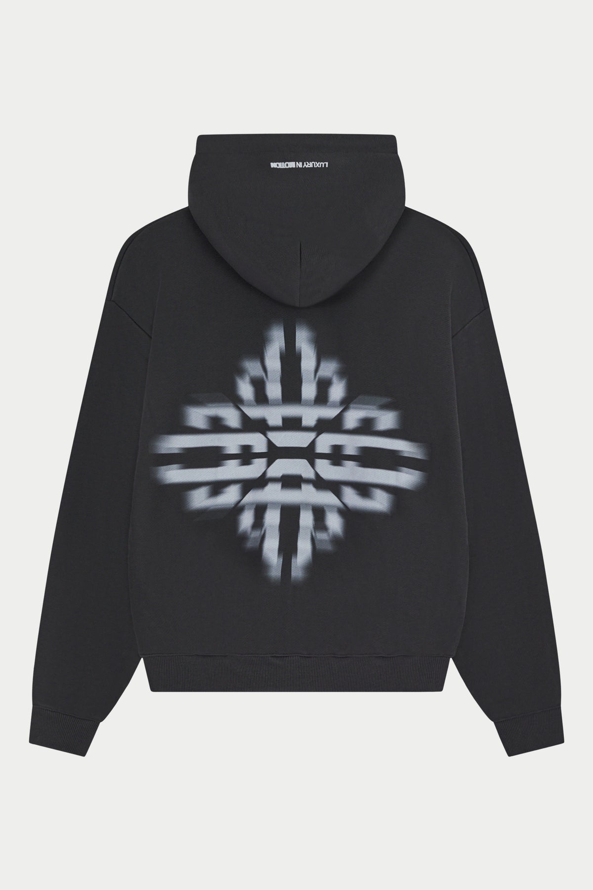 LUXURY IN MOTION GRAPHIC ZIP THROUGH HOODIE - CHARCOAL