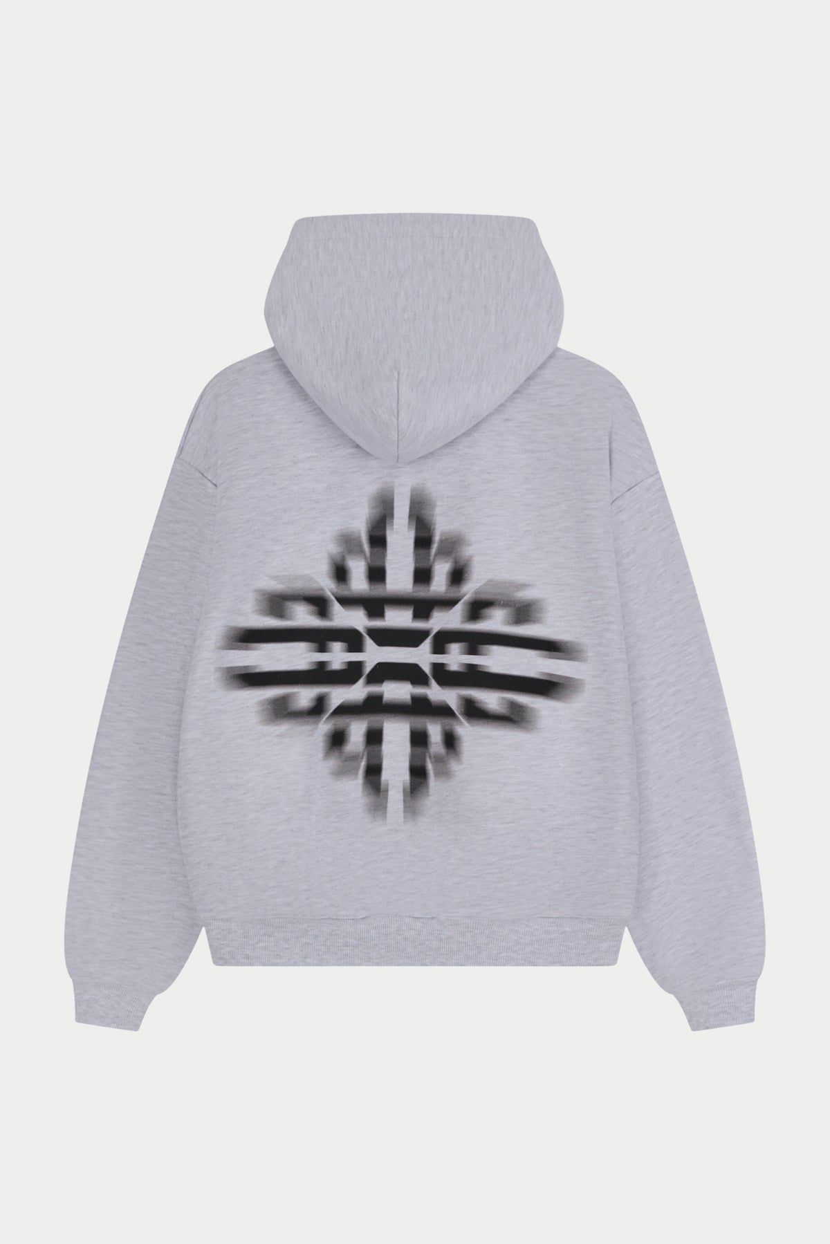 LUXURY IN MOTION GRAPHIC ZIP THROUGH HOODIE - GREY MARL