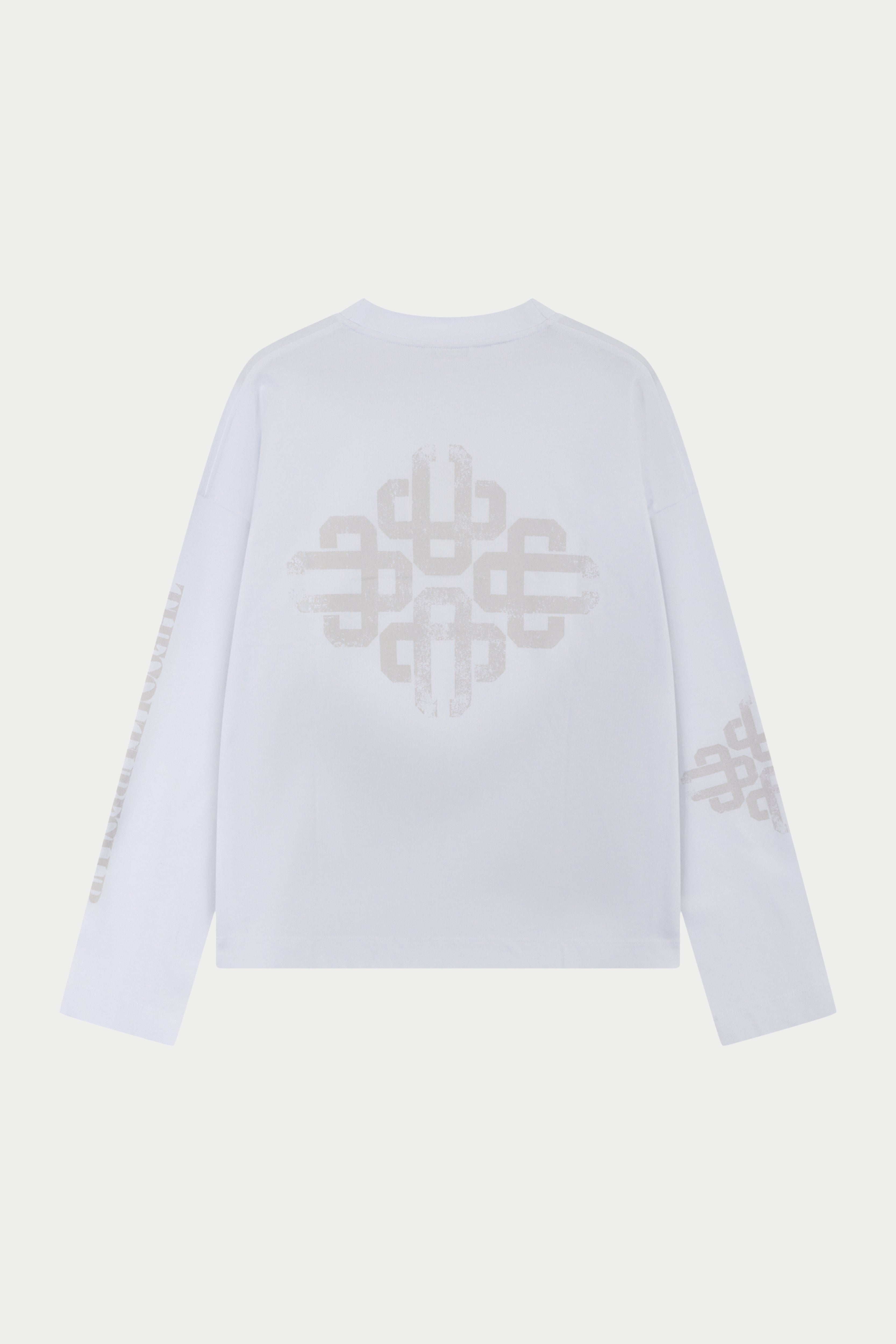 VINTAGE COPYRIGHT PRINT LONG SLEEVE T-SHIRT - BLACK WHITE