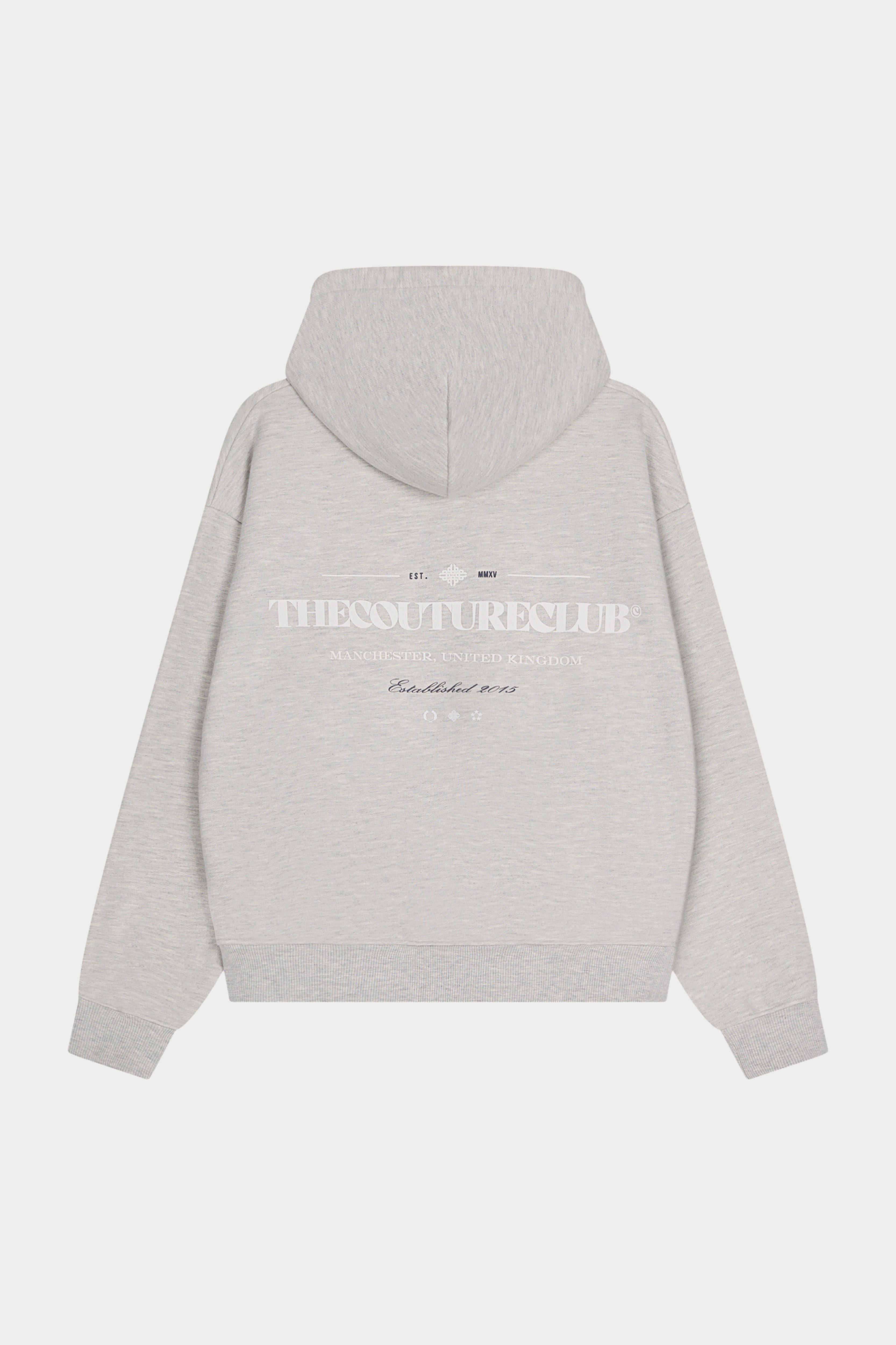 COPYRIGHT MULTI GRAPHIC HOODIE - GREY MARL