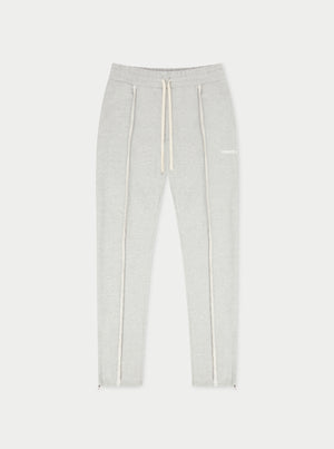 RAW SEAM STRAIGHT LEG JOGGERS - GREY MARL
