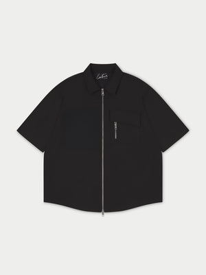 HEAVYWEIGHT ZIP OVERSHIRT - BLACK