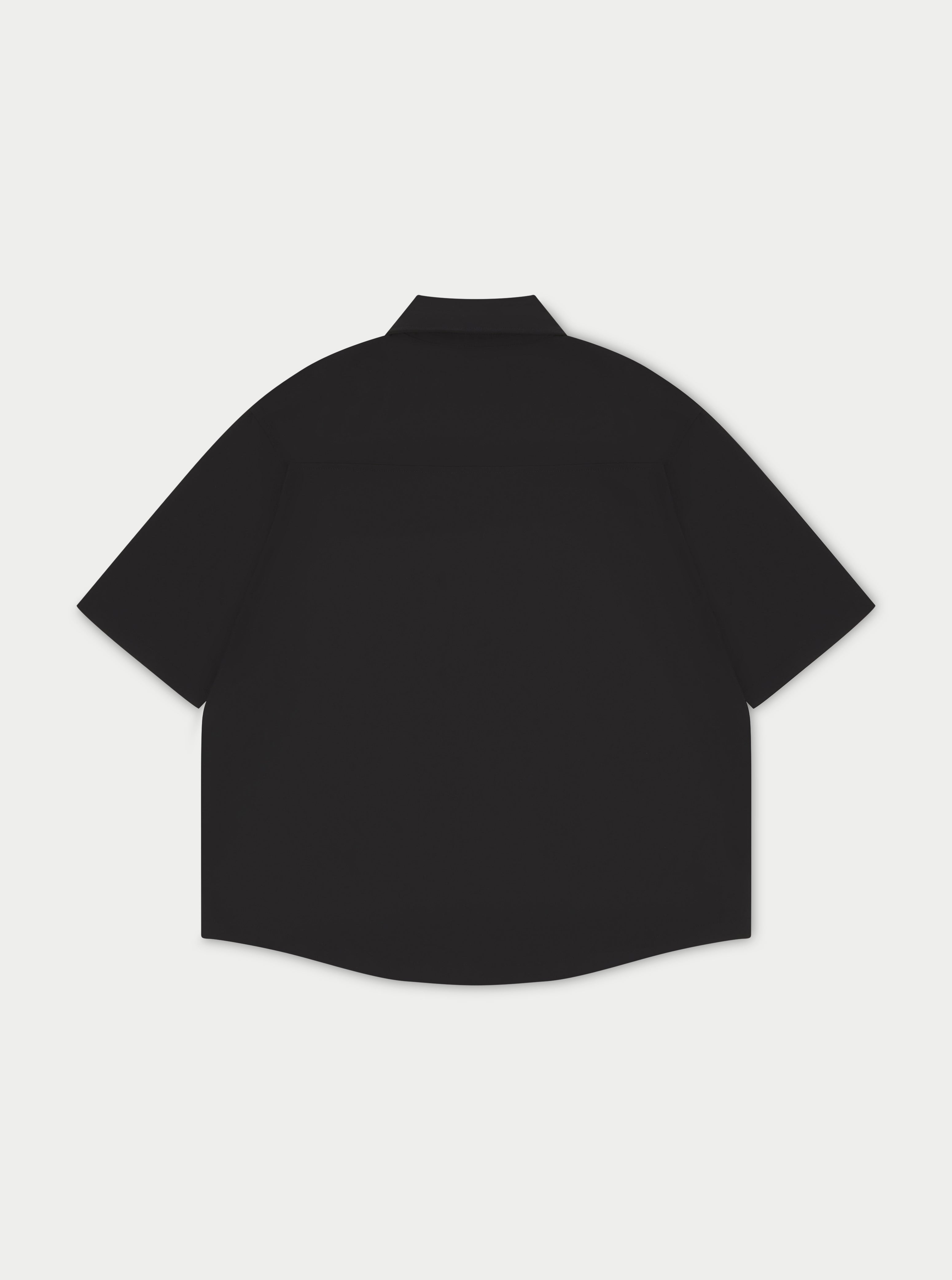 HEAVYWEIGHT ZIP OVERSHIRT - BLACK
