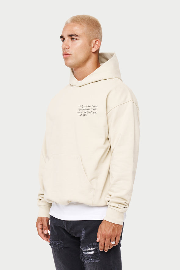 CREATIVE TOUR RELAXED HOODIE - OFF WHITE