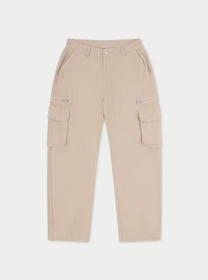 PATCH POCKET TWILL CARGOS - BEIGE