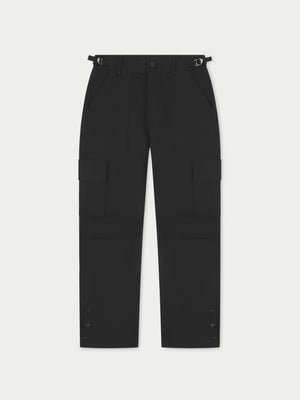 RIPSTOP RELAXED CARGO TROUSERS - BLACK