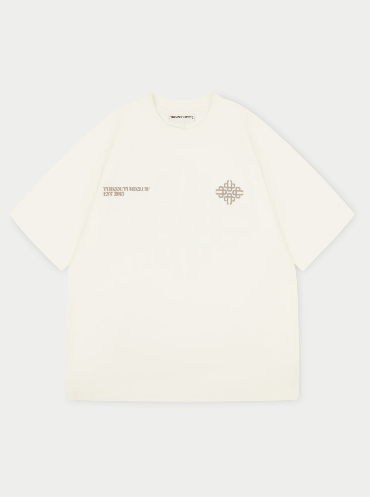 Blurred Graphic Emblem T-Shirt - Off White