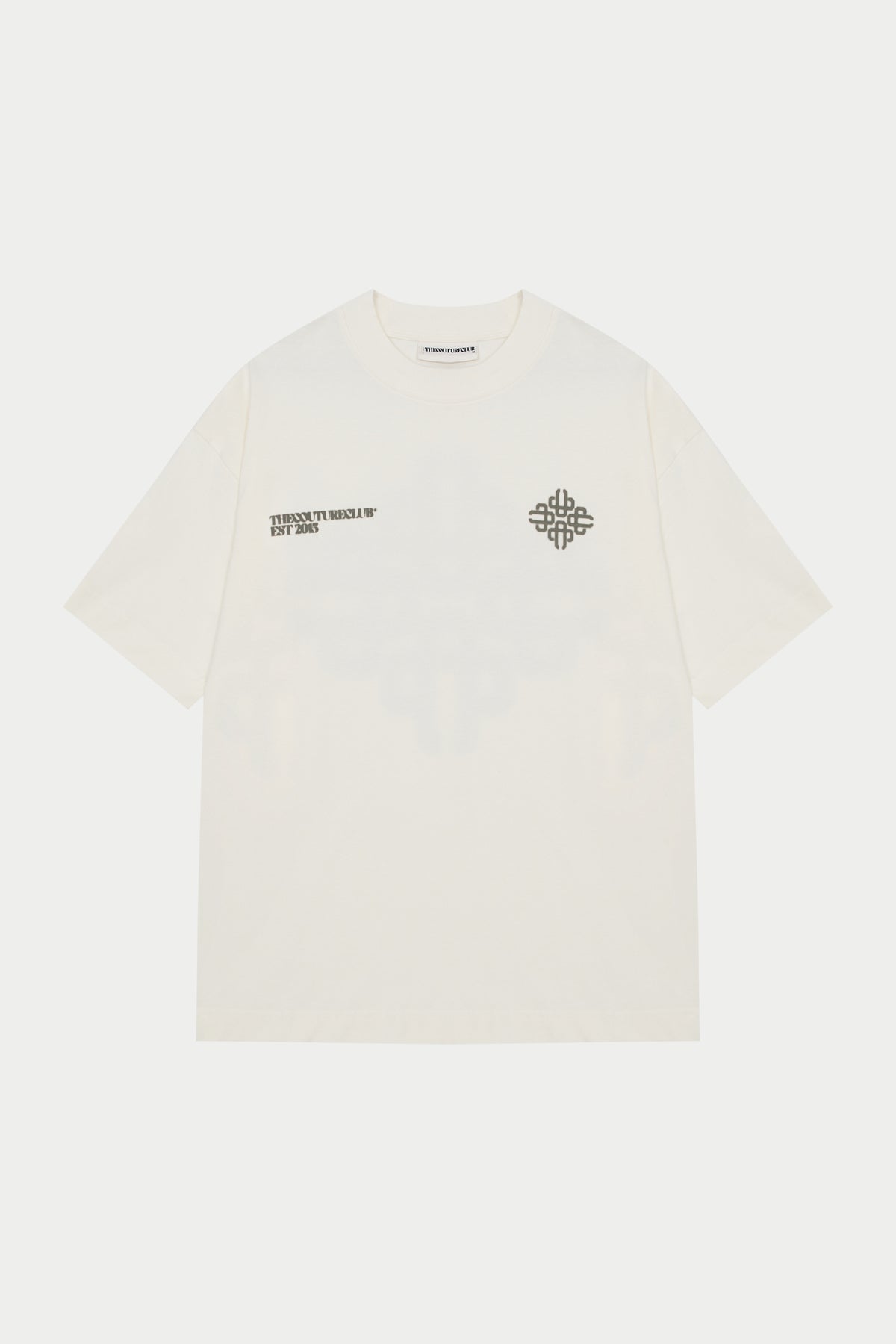 Blurred Graphic Emblem T-Shirt - Khaki