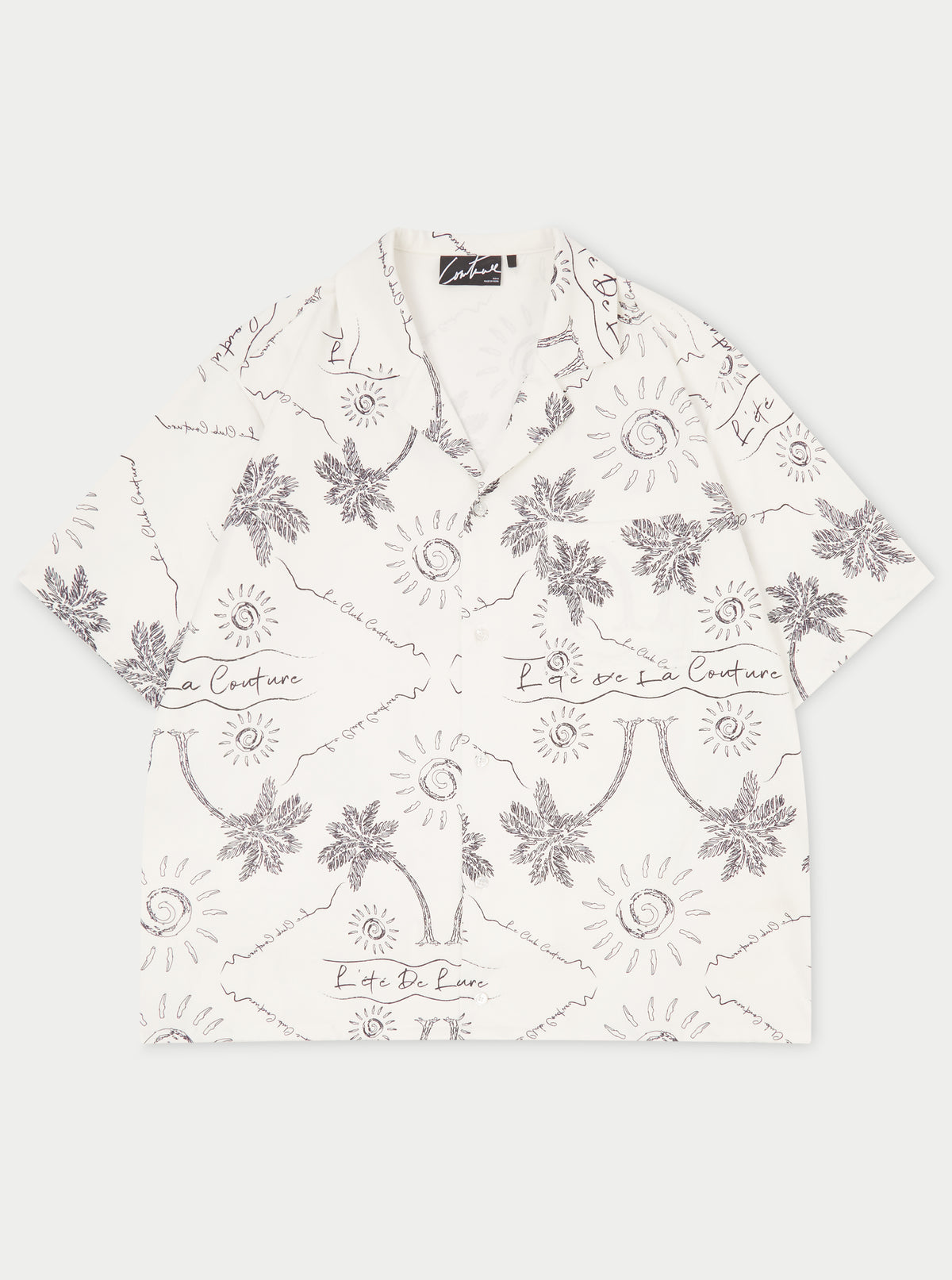 Palm Print Shirt - White