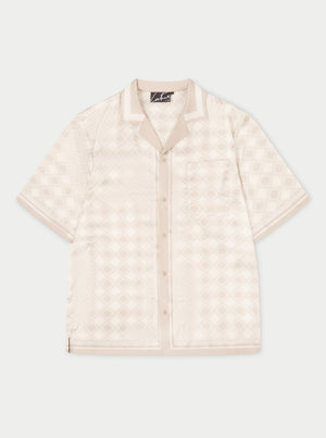 EMBLEM PRINT SHIRT - BEIGE