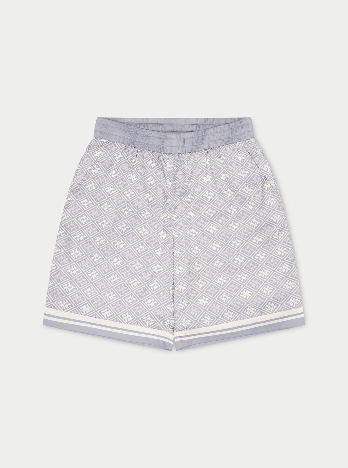 Emblem Print Shorts - Grey