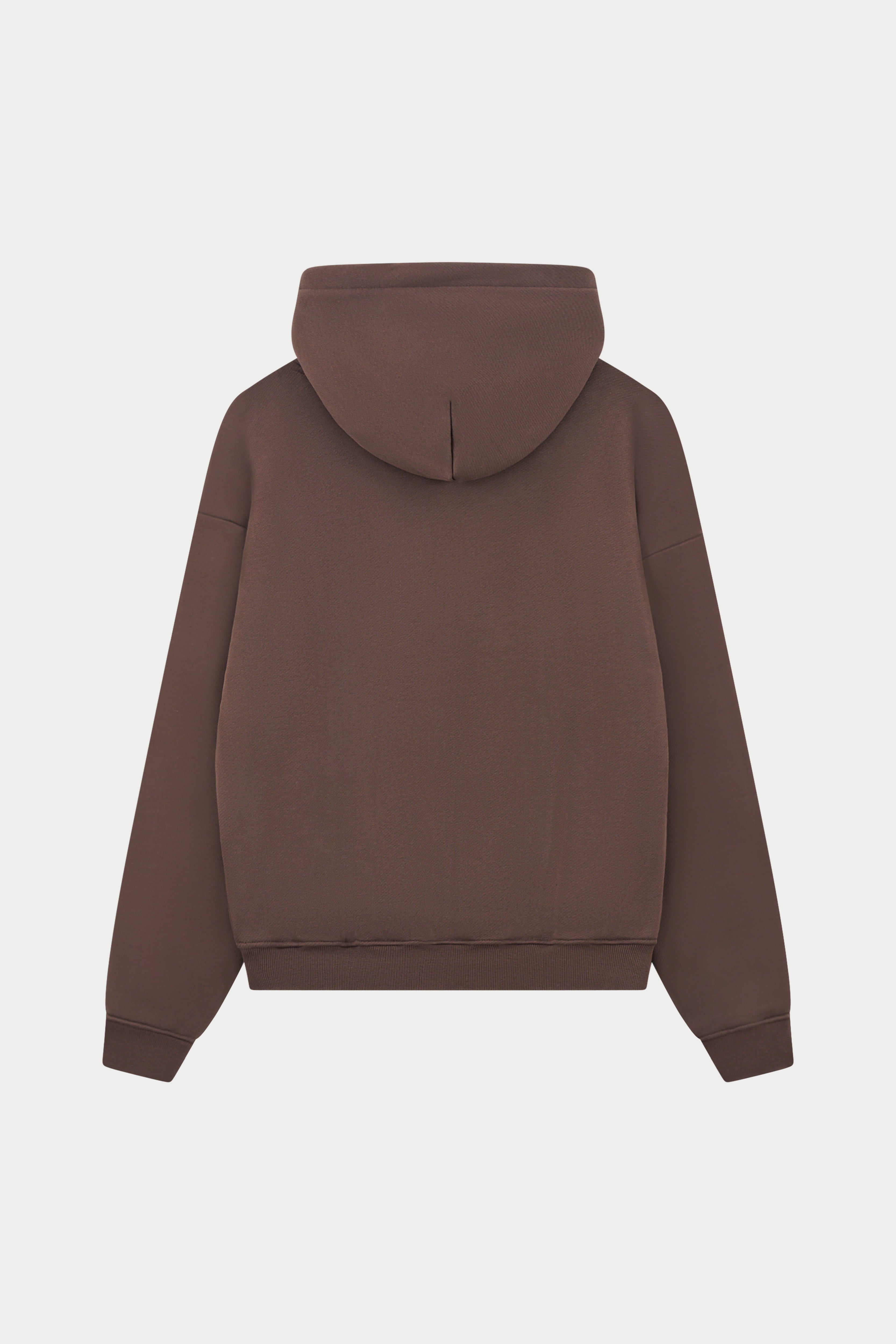 HEAVYWEIGHT MONOGRAM APPLIQUE EMBLEM HOODIE - BROWN