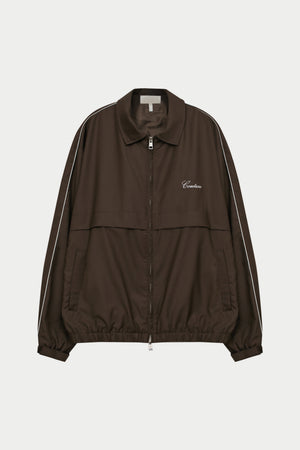 SMART PIPED TRACK JACKET - BROWN